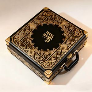 Ensemble de cadeaux d'affaires promotionnels boîte en cuir carrée fermeture à boucle de conception imprimée du Moyen-Orient pour briquet <span class=keywords><strong>Zippo</strong></span> vêtements pour hommes - Product Image 6