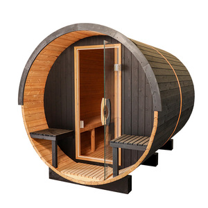 Sauna cylindrique extérieur sur mesure avec construction en <span class=keywords><strong>bois</strong></span> massif pour hôtels, gîtes et petits espaces - Product Image 5