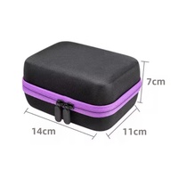 Étui rigide portable en nylon pour huiles essentielles avec 12 flacons de 10 ml, sac de transport avec fermeture éclair et support en éponge