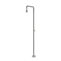Colonne de douche extérieure HONGDEC noire en acier inoxydable avec robinet d'eau froide - Montage au sol