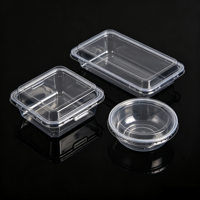 Boîte d'emballage en PP sur mesure, plateau de rangement en plastique jetable de haute qualité pour la présentation de desserts en vente au détail