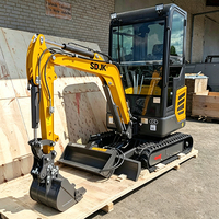 LIVRAISON GRATUITE SDJK Mini-excavatrice de 2 tonnes, moteur Kubota CE EPA, mini-excavatrice de 1 tonne, mini-excavatrice agricole, mini-excavatrice sur chenilles