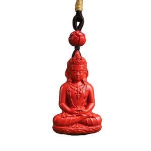 3-8 Vente en gros de pendentifs naturels cinabre par les fabricants colliers de lotus classiques à haute teneur avec cinabre rouge - Product Image 1