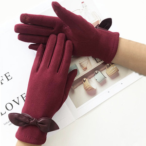 Gants d'hiver chauds pour écran tactile pour femmes les plus vendus pour les scènes de pêche en plein air de fête quotidienne-Style uni à la mode - Product Image 4