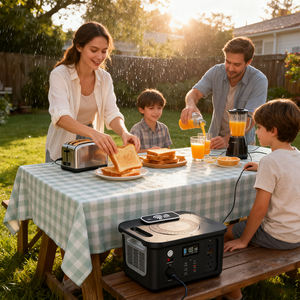 Générateur solaire hors réseau à charge rapide PD 100W, station d'alimentation portable 1000W, 1166Wh LiFePO4 QC 3.0, onde sinusoïdale pure pour utilisation en extérieur - Product Image 6