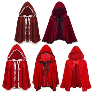 Nouvelle cape de Cendrillon, cape à capuche avec bordure en dentelle pour <span class=keywords><strong>spectacle</strong></span> de Noël et cosplay - Product Image 1