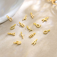Pendentifs breloques lettres de l'alphabet, ton argenté, motifs initiaux étincelants pour la fabrication de colliers et accessoires personnalisés