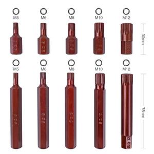 Hi-Spec Tools 11 <b>Pc</b> M Type Socket <b>Set</b> 1/2 In Drive Chrome Plated Automotive Repair - Product Image 2