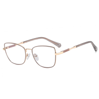 MS 81611, gafas Ópticas Clásicas para mujer, montura completa de Metal con luz antiazul y gafas de diseño fotocromáticas personalizadas