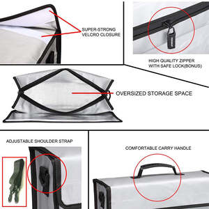 مقلمة الحرائق والماء من السيليكون لحفظ الملفات والنقود على شكل مجلد حقيبة المستندات بقفل للتخزين الآمن - Product Image 6