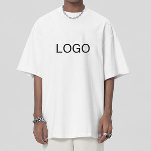 A granel personalizado impreso Streetwear en blanco lavado ácido camiseta para hombres 250gsm peso pesado Vintage Oversize Plain Washed T Shirt - Product Image 2