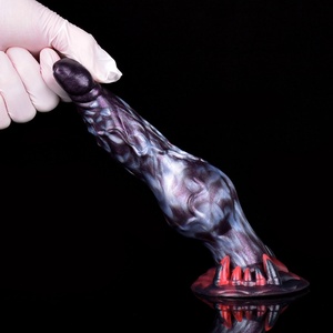 Dildo de silicona con forma de nudo canino, dildo de animal con fuerte ventosa, plug anal de fantasía con forma de pene de lobo, juguete sexual para mujeres, hombres y parejas - Product Image 4