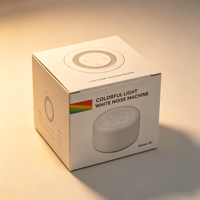 Appareil de Soutien au Sommeil Alimenté par Batterie en Plastique avec 12 Sons Apaisants, Lumière LED RGB et Machine à Bruit Blanc pour le Sommeil et les Voyages