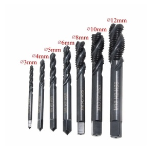 Jeu de tarauds HSS pour nitruration M2-M12, tarauds hélicoïdaux et tarauds à pointe, utilisés pour le <span class=keywords><strong>taraudage</strong></span> interne et les outils de réparation de filetage - Product Image 5