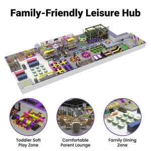Mega Complexe d'Aventures et de Sports Intérieur : Parcours Aventure Intégré, Parc de Trampolines et Centre de Divertissement Familial Multi-Zones - Product Image 2