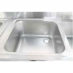 Avrupa tarzı üç yıldızlı otel ve restoran lavabo 201/304 gıda sınıfı paslanmaz çelik ticari mutfak fabrikasyon - Product Image 4