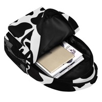 Sacs à dos étudiants personnalisés à motifs, grande capacité, en polyester imperméable, avec compartiment pour ordinateur et bretelles courbées