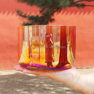 Cuenco de Cristal Transparente Color Rubí Q're, Cuenco de Cristal de Cuarzo Cósmico Transparente, Cuencos de Cristal para Sanación con Sonido, Cuencos de Cristal Alquímicos - Product Image 2