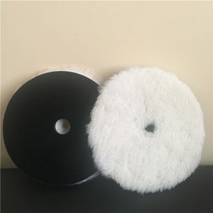 Tampons <span class=keywords><strong>de</strong></span> polissage professionnels en <span class=keywords><strong>laine</strong></span> véritable <span class=keywords><strong>de</strong></span> Chine <span class=keywords><strong>de</strong></span> 5 pouces, double <span class=keywords><strong>action</strong></span>, pour le detailing automobile, abrasif extra fin - Product Image 2