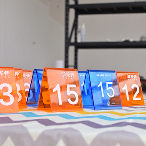 Acrylic Máy tính để bàn số tấm Máy tính để bàn bảng thiết lập quảng cáo dấu hiệu Thanh Nhà hàng a-loại số ghế - Product Image 5