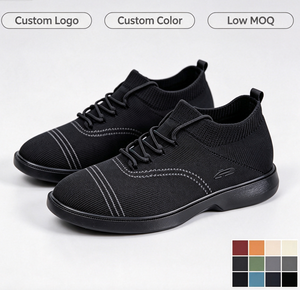 Chaussures décontractées pour hommes avec logo personnalisé, empeigne en maille respirante, amorties, à enfiler ou à lacets, mocassins, vente en gros OEM toutes saisons - Product Image 1