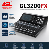 Console de mixage numérique professionnelle JSL GL3200FX à 32 canaux avec suppresseur de Larsen pour les performances live et le DJ