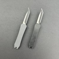 Mini couteau pliant EDC d'autodéfense, manche en alliage de zinc, lame en acier inoxydable, pointe de lance, mini couteau industriel 2 mm