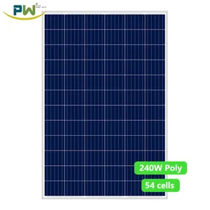 Goedkope Prijs Hoge Efficiëntie Zonnepanelen Poly 240W Watt Met 54 Cellen Pv Panelen Voor Zonne-Energie Systeem Met Omvormer