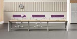 Bureau ergonomique moderne personnalisé bureau à domicile poste de travail modulaire durable avec cloison - Product Image 2