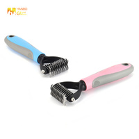 Peigne démêlant sûr pour chien et brosse pour chat pour poils mat brosse de toilettage pour animaux de compagnie la plus facile à entretenir le pelage de l'animal