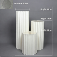 Colonne Romaine Blanche Pliable en Papier pour Mariage, Présentoir à Desserts, Décoration d'Allée, Fête Prénatale, Anniversaire, Présentation de Gâteaux - Vente en Gros