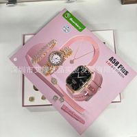 Montre connectée A58 Plus avec écran de 2,01 pouces, appels Bluetooth, entièrement incrustée de diamants, design exquis plaqué or, pour femmes, transfrontalier