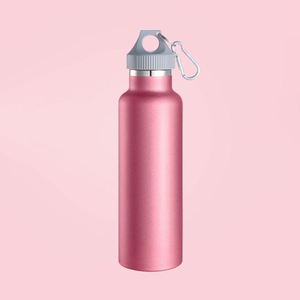 Narrow Mouth 600ml Vacuum Flask Insulated Stainless <b>Steel</b> Water <b>Bottle</b> with Loop Lid and Hook - Product Image 4