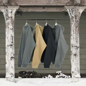 100% sweat à capuche de sport en coton de haute qualité hiver personnalisé imprimé pull de style chemise doublé solide coupe ample col à capuche conception - Product Image 2