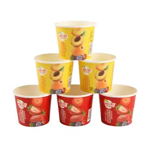 New design custom ice cream bowls Eco friendly ice cream paper cup wholesale with lids