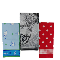 Nouveau design personnalisé, broderie de logo, impression, vente en gros, foulard carré 70*70, motifs floraux, nœuds, dessins animés, bandana décontracté