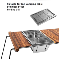 HM5101 vente chaude IGT table conception OEM camping en plein air barbecue portable pliant en acier inoxydable Barbecue grill