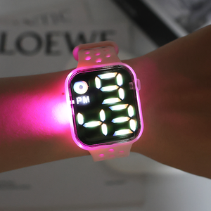 Reloj Digital de Gelatina con Luz Nocturna LED Intermitente, Diseño Cuadrado, Tendencia de Moda 2025, para Parejas de Estudiantes, Hombre y Mujer - Product Image 5