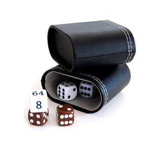 Tazas de <span class=keywords><strong>dados</strong></span> de cuero <span class=keywords><strong>para</strong></span> backgammon, accesorios de backgammon personalizados de alta calidad, copa de <span class=keywords><strong>dados</strong></span> de cuero de imitación, color negro - Product Image 3