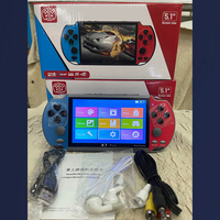Console de jeu portable X7 Plus avec écran HD de 5,1 pouces, 8 Go, double manette, qualité supérieure, directement de l'usine