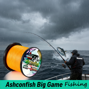 Línea de Pesca Ashconfish de 16 Hilos, Hueca, de PE, 1000m, 100lb + Carretes de Pesca Giratorios de Alta Gama para Pesca de Grandes Capturas en Barco, Mar, Río o Lago - Product Image 1