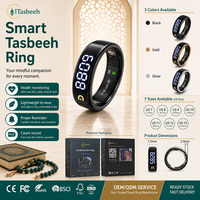Anillo Inteligente Itasbeeh para Fitness, Contador de Tasbeeh, Alarma de Azan, Análisis de Salud con IA, Acero Inoxidable, IP67, Anillo Zikr