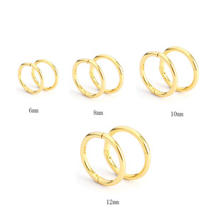 Anting-anting FUAMAY untuk tulang rawan 6mm 8mm 10mm 12mm, anting hidung untuk wanita, berlapis emas dan perak - Product Image 1