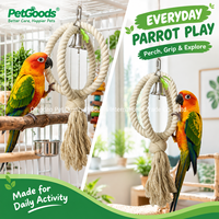 Jouet perchoir en corde de coton pour oiseaux avec corde à mâcher pour la dentition, perchoir suspendu et à poser pour perroquets, décoration de cage, enrichissement, vente en gros