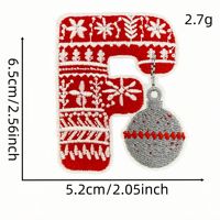 Patchs brodés à repasser pour Noël, 26 lettres de l'alphabet, pour vêtements, sacs, chapeaux, décoration