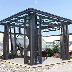 Pergole Prefabbricate dal Design Moderno in Alluminio Pergolato Padiglione Veranda Struttura Ombreggiante da Esterno per Villa e Giardino - Product Image 3