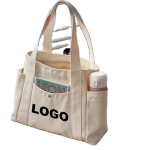 Sacs à main pour femmes de luxe de haute qualité avec logo personnalisé, sacs de shopping en toile écologiques réutilisables, fermeture à boucle - Product Image 1