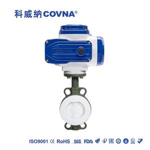 วาล์วไฟฟ้า COVNA B2Bclearance Sale ขนาด 8 นิ้ว JIS 5K 24V DC พร้อมซีลยาง EPDM ตัววาล์วอะลูมิเนียม วาล์วผีเสื้อไฟฟ้าแบบมอเตอร์ - Product Image 1