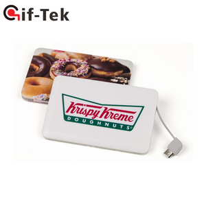 Nhà Máy Bán buôn giá OEM với cáp Powerbank 2500mAh ngoài trời xách tay <span class=keywords><strong>mini</strong></span> Powerbank ngân hàng điện không dây CE Micro USB 100 gam - Product Image 1