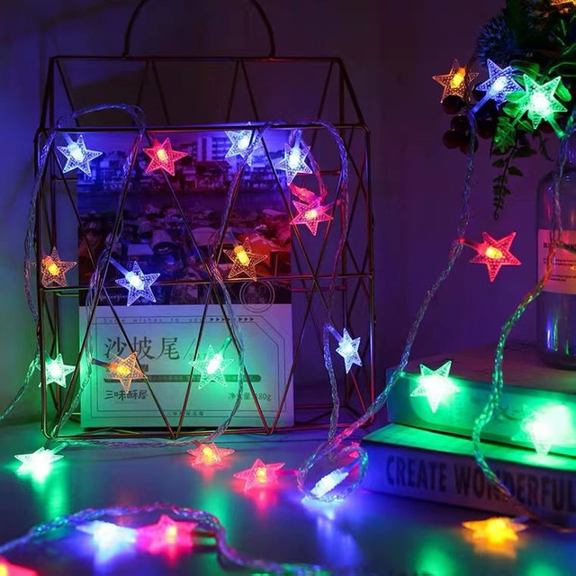 Battery Powered LED Twinkle Star String Lights Holiday Lighting Decoration for Fairy Wedding and Christmas
